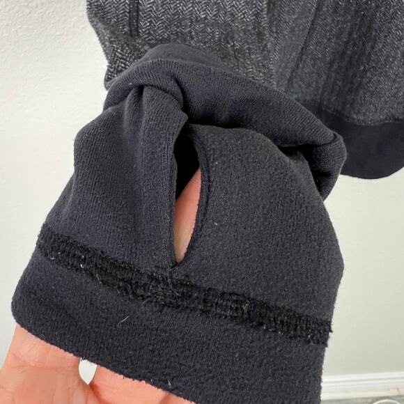 Lululemon Women's Size 4 Think Fast Hoodie Heathered Herringbone Black - Picture 4 of 11